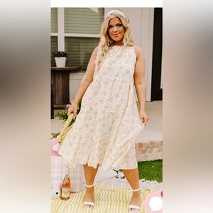 Cream and yellow cotton dress